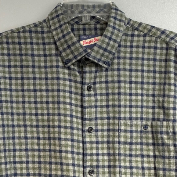 Johnnie-O Hangin'Out Dickens Button Up Shirt Mens XL Ivy Plaid Long Sleeve - Picture 1 of 16
